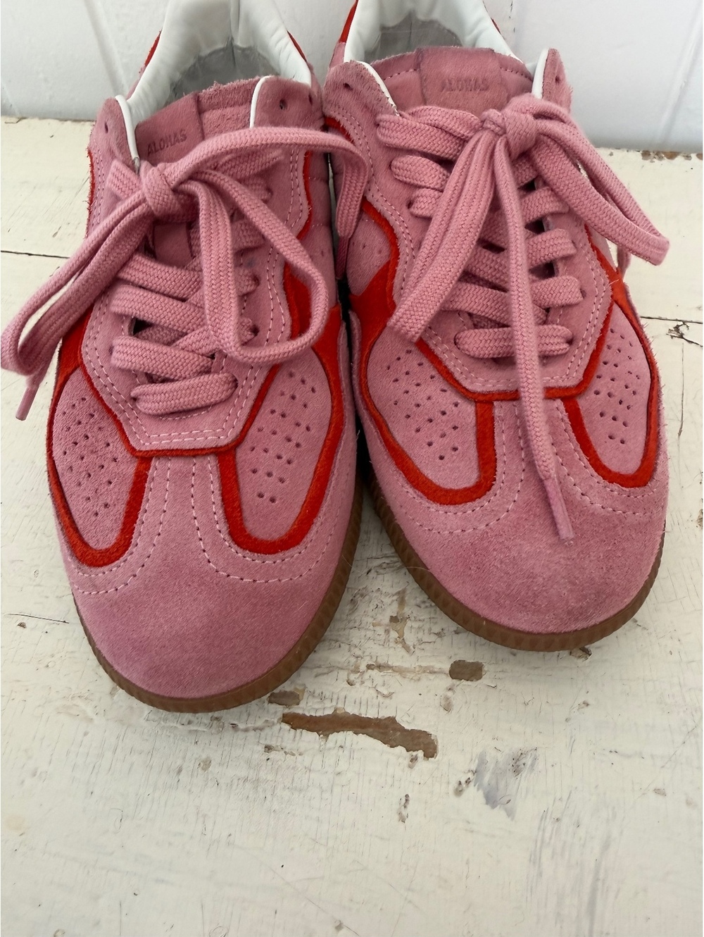 ALOHAS TB.490 RIFE SEA PINK LEATHER SNEAKERS size 7 - Picture 6 of 7